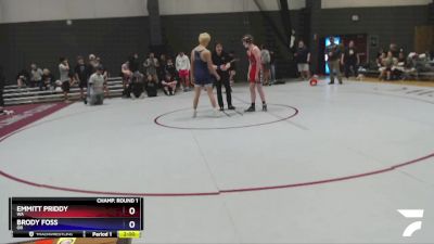 144 lbs Champ. Round 1 - Emmitt Priddy, WA vs Brody Foss, OR