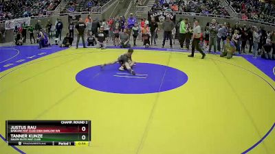 71 lbs Champ. Round 2 - Justus Rau, Barlow Mat Club (DBA Barlow Wr vs Tanner Kunze, Salem Elite Mat Club