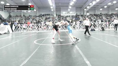 132 lbs Consi Of 16 #2 - Ethan Gonzales, TX vs Hogan Benter, MO