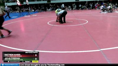 115 lbs 3rd Place Match - Matthew Kaiser, Pit Bull Wrestling Academy vs Jaylin Foreman, Great Bridge Wrestling Club