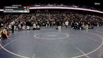 1A 215 lbs Quarterfinal - Syler Hall, Pamlico County High School vs Connor Brinkley, Jimmy C. Draughn High School