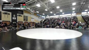 132 lbs Semifinal - John Carrozza, Ridgefield vs Cristian Pote, Danbury