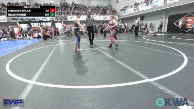 110 lbs Consi Of 4 - Amberlyn Bruce, Tulsa Blue T Panthers vs Milan Wright, KIPP TULSA