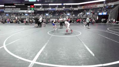 92 lbs 5th Place - Colton Foos, Nixa Youth Wrestling vs Leonidas Calhoun, Petersburg Wrestling Club
