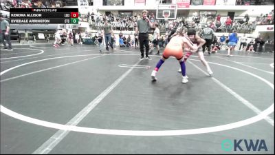 57-62 lbs Quarterfinal - Kendra Allison, Lexington Wrestling Club vs EvieDale Arrington, Comanche Takedown Club