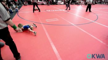 37 lbs Consolation - Tyger Ray, Weatherford Youth Wrestling vs Stetson Manuel, Newkirk Takedown