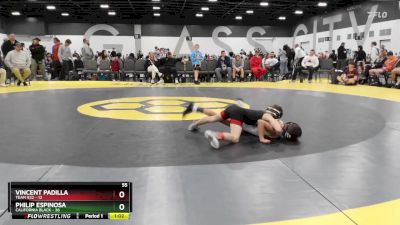 55 lbs Semis & 1st Wrestleback (8 Team) - Philip Espinosa, California Black vs Vincent Padilla, Team 922