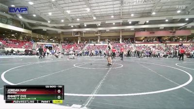 110 lbs Cons. Round 2 - Emmett Dye, Mulvane Jr. Wrestling Club vs Jordan May, Fredonia