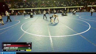 100 lbs Quarterfinal - Aubrey Hoveland, Riverhawk Wrestling Club vs Ava Gray, Iowa