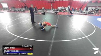 77 lbs 5th Place Match - Logan Oakes, IA vs Bryson Wilkinson, IL