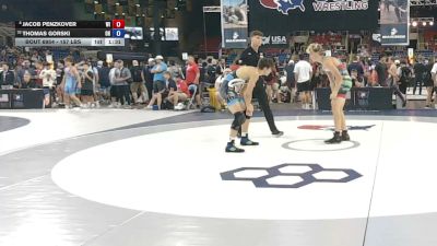 157 lbs Cons. Quarters - Jacob Penzkover, Wisconsin vs Thomas Gorski, Ohio