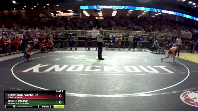 3A 113 lbs Quarterfinal - Jorge Bravo, Palm Beach Gardens vs Christian ...