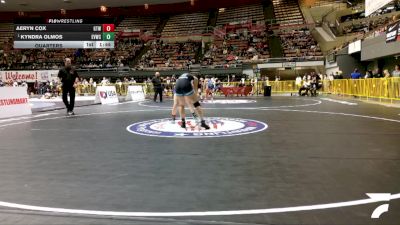 Junior Girls - 140 lbs Quarters - Kyndra Olmos, Evergreen Valley Wrestling Club vs Aeryn Cox, Golden Tribe Wrestling