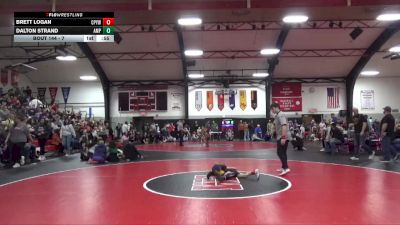 7 lbs 1st Place Match - Brett Logan, Camp Point Youth Wrestling vs Dalton Strand, Alburnett Mat Pack