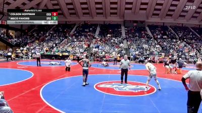 4A-138 lbs Quarterfinal - Colson Hoffman, Central (Carroll) vs Meco Favors, St Pius X School