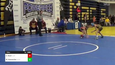 72 lbs Round Of 32 - Evan Root, Clarksburg vs Mason Keesecker, Scraper