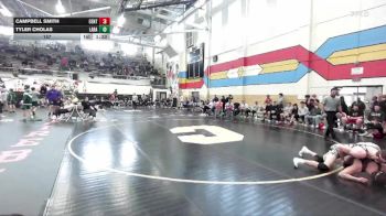 157 lbs Placement Matches (16 Team) - Tyler Cholas, Laramie vs Campbell Smith, Central