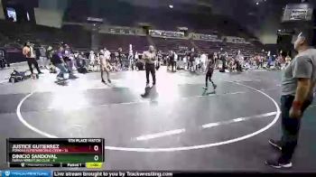 77 lbs Placement - Dinicio Sandoval, Duran Wrestling Club vs Justice Gutierrez, Pomona Elite/Wrecking Crew