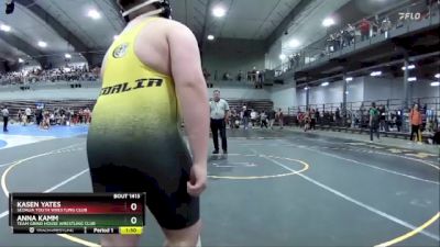 205 lbs Round 1 - Kasen Yates, Sedalia Youth Wrestling Club vs Anna Kamm, Team Grind House Wrestling Club