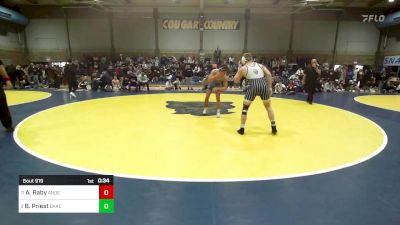 160 lbs 3rd Place - Alias Raby, Anderson vs Beau Priest, Bakersfield