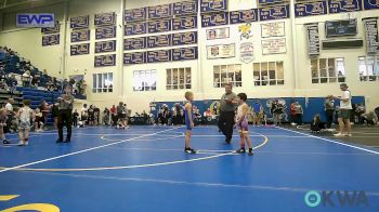 55 lbs Consi Of 8 #1 - Ryder Hogan, Bristow Youth Wrestling vs Conlan Robertson, Lions Wrestling Academy