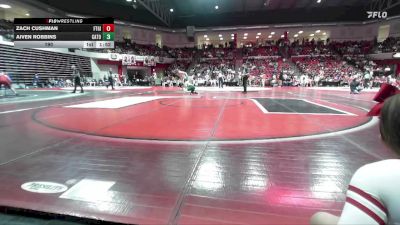 190 lbs Quarterfinals (8 Team) - Zach Cushman, FT. GIBSON vs Aiven Robbins, CATOOSA