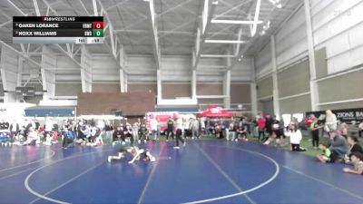 49 lbs Semifinal - Oaken Lorance, Team Real Life vs Noxx Williams, Shootbox Wrestling Club