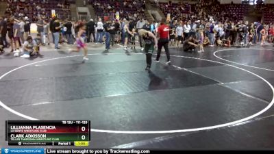 111-125 lbs Round 1 - Lillianna Plasencia, La Gente Wrestling Club vs Clark Adkisson, Teller Takedown Wrestling Club