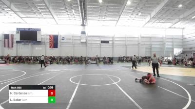 54 lbs Semifinal - Hazel Cardenas, Outlaws WC vs Liam Baker, Savage House WC