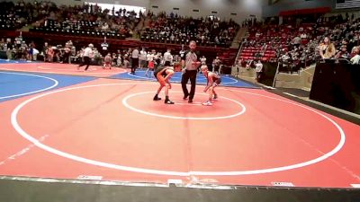 80 lbs Consolation - Callum Hunter, Owasso Takedown Club vs Cooper Free, Pawhuska Elks Takedown