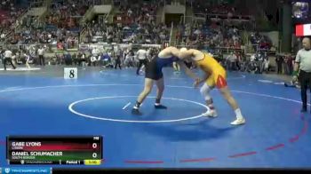 195 lbs Quarterfinal - Daniel Schumacher, South Border vs Gabe Lyons, Lisbon