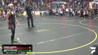 90 lbs Semifinal - Oliver Lamiman, Algonac Mat Rats vs Griffin Wallace, NBWC