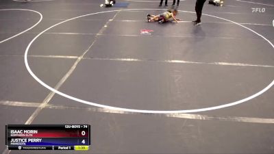 74 lbs Cons. Round 3 - Isaac Morin, Northern Elite vs Justice Perry, Minnesota