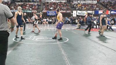 A - 190 lbs Quarterfinal - Lane Drga, Custer Co. (Miles City) vs Holden Hoiness, Laurel