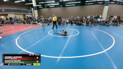 61-62 lbs Round 1 - Bowman Baugh, Boneyard Wrestling Academy vs Jansen Lammons, ReZults Wrestling