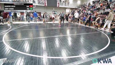 70-75 lbs Rr Rnd 2 - Harper Head, Tonkawa Takedown Club vs Abby Owen, Perry Wrestling Academy