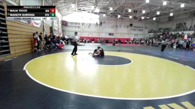 120 lbs Cons. Round 4 - Malia Tocco, Mendocino High School vs MADILYN QUINTANA, St Patrick - St Vincent
