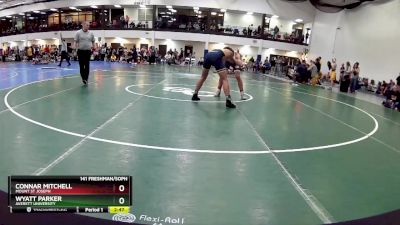 141 Freshman/Soph Semifinal - Connar Mitchell, Mount St Joseph vs Wyatt Parker, Averett University