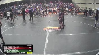90 lbs Cons. Round 2 - Thompson Wilcox, Rivertown Wrestling vs Braxton Angelo, Summerville Takedown Club