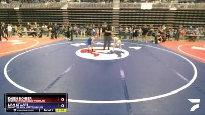 70 lbs Semifinal - Kasen Bonser, Southwest Wolverines Wrestling vs Liam Stuart, Top Of The Rock Wrestling Club