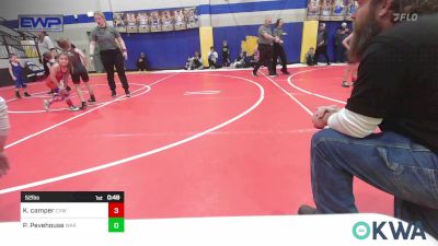 52 lbs Rr Rnd 2 - Kaidyn Camper, Caney Valley Wrestling vs Piper Pevehouse, Warner Eagles Youth Wrestling