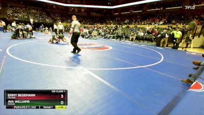 125 Class 1 lbs Champ. Round 1 - Emmy Begemann, Fulton vs Ava Williams, Potosi