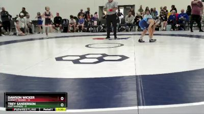 75 lbs Round 3 (6 Team) - Dawson Wicker, Burnett Trained vs Trey Sanderson, Fort Hammers