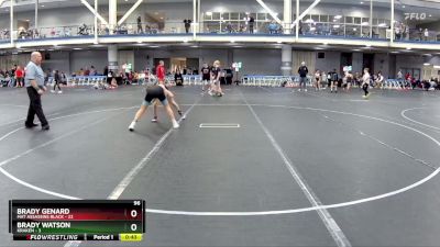 96 lbs Round 5 (8 Team) - Brady Genard, Mat Assassins Black vs Brady Watson, Kraken