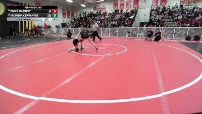 105 lbs Cons. Round 2 - Emily Garrett, Apple Valley vs Victoria Cervantes, Santiago (Corona)