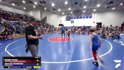 77 lbs Round 1 - Ryder Teten, High Plains Thunder Wrestling vs Dracen Dickinson, Douglas WC