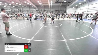 127 lbs Rr Rnd 3 - Mason Comegys, Mat Assassins Black vs Chris Kelesidis, Triumph Blue