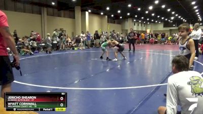 90 lbs Round 3 (8 Team) - Wyatt Cornwall, Williamson County WC vs Jericho Shearon, Alabama Elite Black