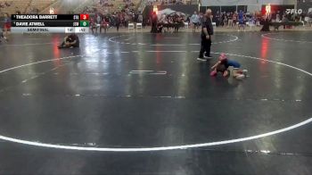 42 lbs Semifinal - Theadora Barrett, Blackman Wrestling Club vs Davie Atwell, Johnson City Wrestling