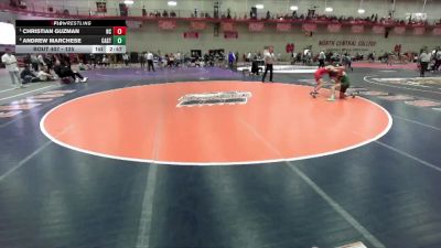 125 lbs Semifinal - Christian Guzman, North Central vs Andrew Marchese, Castleton